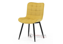 HC-462 YEL2, jídelní židle, černá / látka žlutá