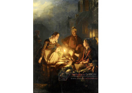 KO V-155 Petrus van Schendel - Trh v v Haagu za svitu měsíce