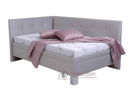 VERONA, čalouněná postel rohová 90x200cm, výběr provedení