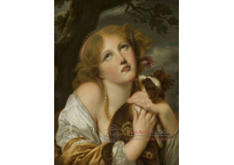A-8028 Jean-Baptiste Greuze - Dívka se psem v rukách