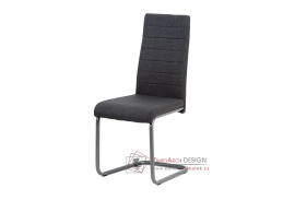 DCL-400 GREY2, jídelní židle, antracit / látka šedá