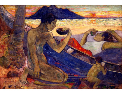 R9-318 Paul Gauguin - Kanoe tahiťanské rodiny