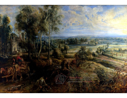 VRU193 Peter Paul Rubens - Pohled na Het Steen v časných ranních hodinách