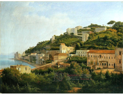 VF103 Alexandre-Hyacinthe Dunouy - Pláž Mergellina a kopec Posillipo