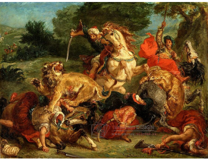 VEF 08 Eugene Ferdinand Victor Delacroix - Na lovu lva