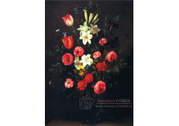 VH643 Francois Ykens - Zátiší s květinami ve skleněné váze