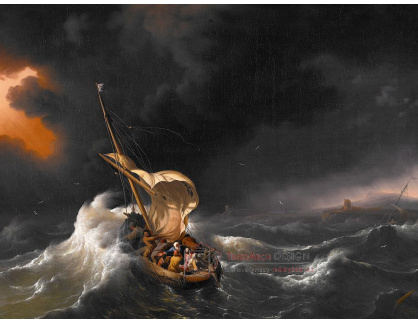 VL176 Ludolf Bakhuizen - Kristus v bouři na moři v Galilee