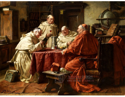 VSO 1022 Fritz Wagner - Kardinál s mnichy v klášterní knihovně