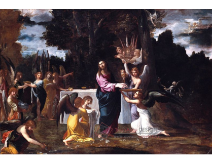 SO VI-346 Lodovico Carracci - Kristus s anděly na poušti
