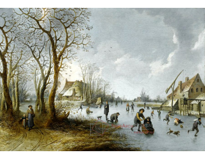 KO VI-256 Pieter de Bloot - Zimní krajina se zamrzlou řekou