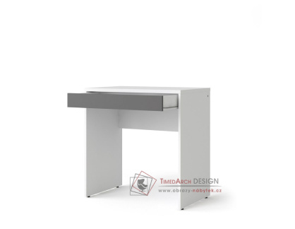 FELIX 480, psací stůl, bílá / šedá