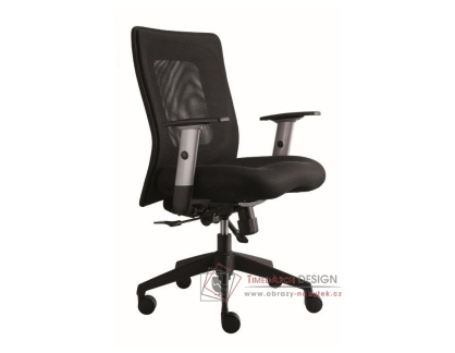LEXA, kancelářská židle bez podhlavníku, síťovina černá