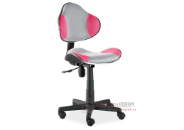 Q-G2, kancelářská židle, látka mesh růžový vzor, látka mesh šedá / růžová