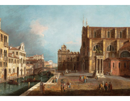 DDSO-1778 Michele Marieschi - Campo di San Giovanni e Paolo v Benátkách
