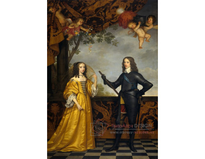 PORT-190 Gerard van Honthorst - Portrét Williama II, prince Oranžského a jeho manželky Marie Stuartovny