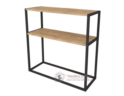 VARZIM, konzolový stolek, černá / borovice