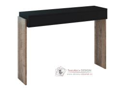 ZUBIA, konzolový stolek 110x35cm, černá / dub colonial grande