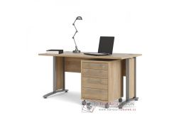 OFFICE 80400/35, psací stůl, silver grey / dub sonoma