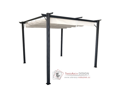 PEPY BASIC, pergola, hliník grafit / smetanová