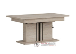 MATI LA13, konferenční - jídelní stůl 126-160x67,5cm, dub cremona / černá