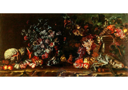 D-9887 Neznámý autor - Ovoce a květiny na stole