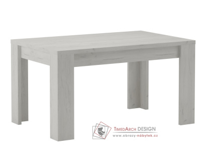 KORA 160, jídelní stůl rozkládací 160-200x90cm, jasan bílý