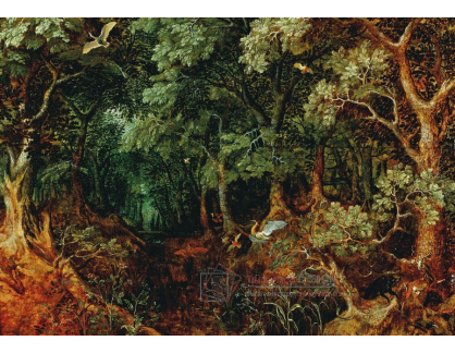 DDSO-1610 Gillis van Coninxloo - Lesní krajina s lovci a zvířaty