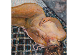 A-6738 Pierre Bonnard - Ležící akt proti bílé a modré kostce