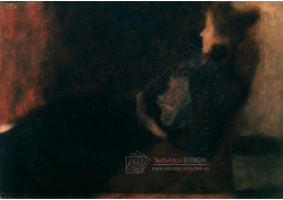 D-9410 Gustav Klimt - Dáma u krbu