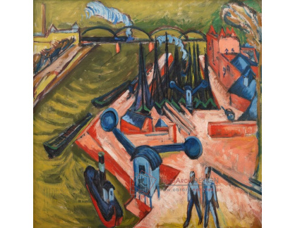 VELK 95 Ernst Ludwig Kirchner - Západní přístav ve Frankfurtu nad Mohanem