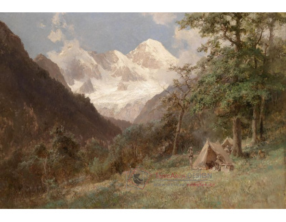 SO XIII-157 Edward Theodore Compton - Pohled na pohoří Kavkazu z tábora průzkumníků