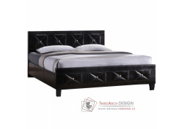 CARISA, čalouněná postel 180x200cm, ekokůže černá