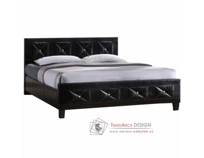 CARISA, čalouněná postel 180x200cm, ekokůže černá