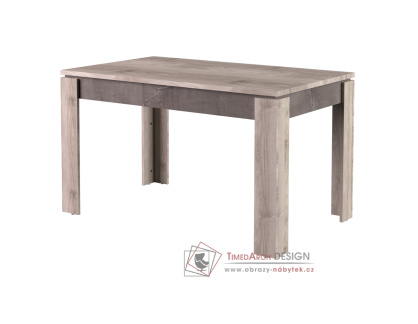 JESI NEW, jídelní rozkládací stůl 130-175x80cm, kaštan nairobi / onyx