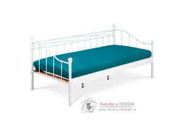 BED-1905 WT, kovová postel 90x200 cm, bílý lak