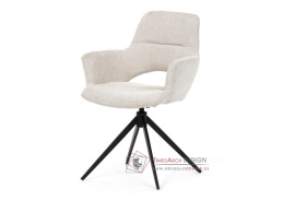 DCH-D1320 CRM2, jídelní otočné křeslo, černá / látka krémová
