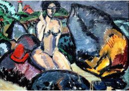 VELK 99 Ernst Ludwig Kirchner - Koupající se lidé mezi kameny