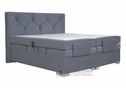 FLORENCE, čalouněná postel s elektrickým polohováním 180x200cm box-spring, výběr provedení