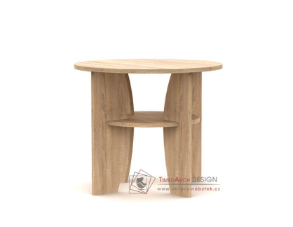 K146 MARIAN, konferenční stolek pr. 65cm, dub sonoma