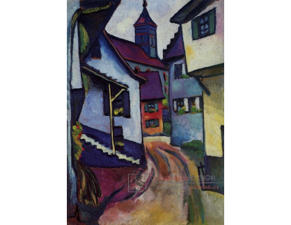 VAM25 August Macke - Ulice s kostelem v Kandernu