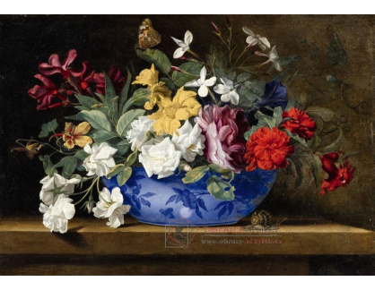 DDSO-1696 Jean Michel Picart - Květinové zátiší se šnekem a motýlem