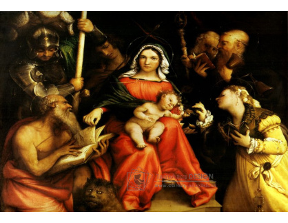 VLL 04 Lorenzo Lotto - Mystické manželství svaté Kateřiny Alexandrijské