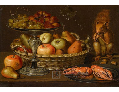 VZ217 Clara Peeters - Zátiší s ovocem a veverkou
