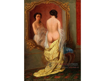 A-985 Neznámý autor - Mladá žena stojící před zrcadlem