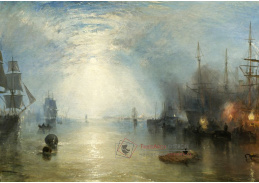 A-2343 Joseph Mallord William Turner - Hořící lodě za měsíčního svitu