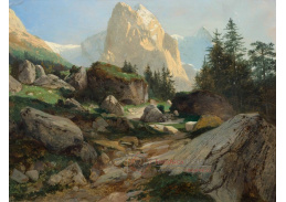 A-6777 Alexandre Calame - Pohled na Wetterhorn