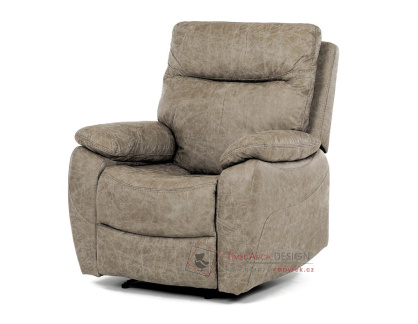 TV-4094 LAN3, relaxační křeslo s elektrickým ovládáním, látka lanýžová v dekoru vintage