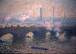 VCM 29 Claude Monet - Most Waterloo, šedivý den