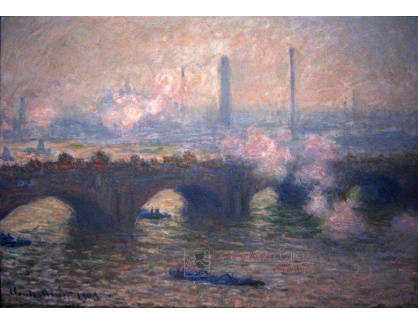 VCM 29 Claude Monet - Most Waterloo, šedivý den