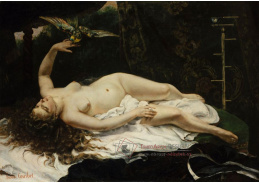 SO IV-163 Gustave Courbet - Žena s papouškem